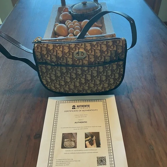 Christian Dior Brown Monogram shoulder Bag with COA - Picture 4 of 7